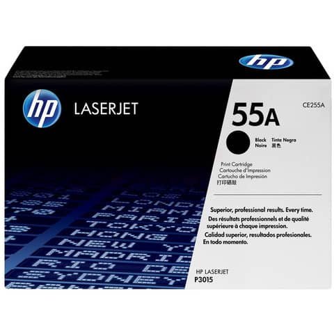 Toner Originale Nero per HP CE255A – 6000 Pagine al 5%