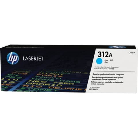Toner Originale Ciano per HP CF381A – 2700 Pagine al 5%