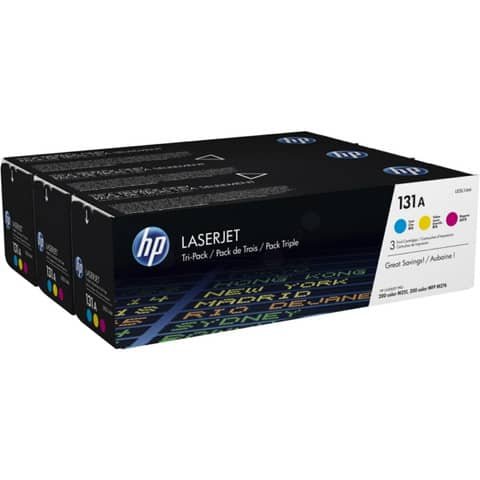 Toner Originale Ciano, Giallo, Magenta per HP U0SL1AM – 1800 Pagine al 5%