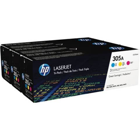 Toner Originale Ciano, Giallo, Magenta per HP CF370AM – 2600 Pagine al 5%