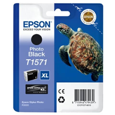 Cartuccia inkjet alta capacità ink pigmentato blister RS T1571 Epson nero fotografico – C13T15714010