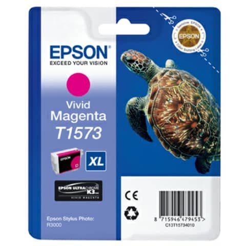 Cartuccia inkjet alta capacità ink pigmentato blister RS T1573 Epson magenta vivido – C13T15734010