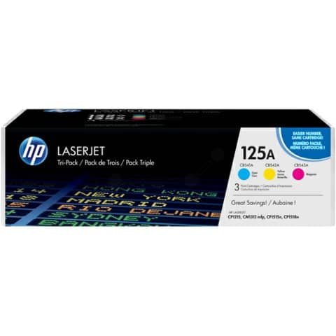 Toner Originale Ciano, Giallo, Magenta per HP CF373AM – 1400 Pagine al 5%