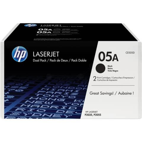 Toner Originale Nero per HP CE505D – 2300 Pagine al 5%