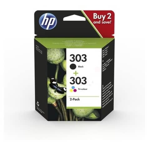 2-Pack – Cartuccia Originale Nero/Tri-Color per HP 303