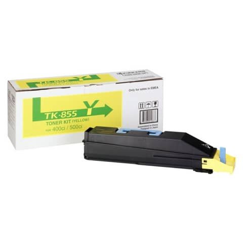 Toner Originale Giallo per Kyocera TK855Y TASKALFA 400CI – 18.000 Pagine al 5%