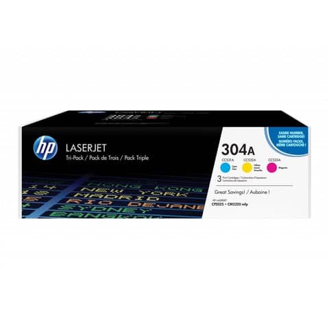 Toner Originale Ciano, Giallo, Magenta per HP CF372AM – 2800 Pagine al 5%