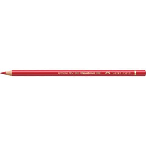Matite colorate permanenti Faber Castell Polychromos mina 3,8 mm conf. 6 pezzi – rosso intenso – 110223