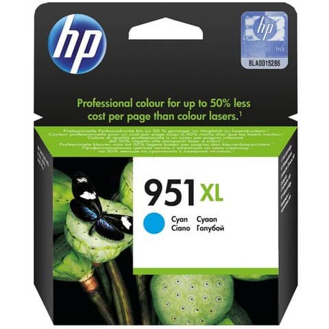 Cartuccia Originale Ciano per HP 951XL – 1500 Pagine al 5%