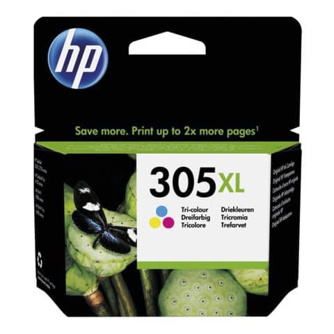 Cartuccia Originale Ciano, Magenta, Giallo per HP 305XL – 200 Pagine al 5%