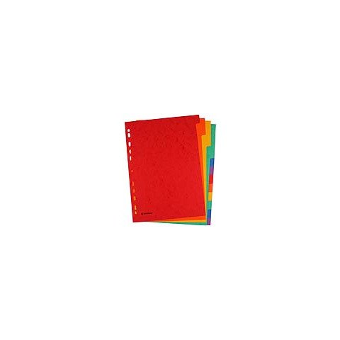 Divisori Donau in presspan 225 g/m² – conf. da 25 x 12 tasti – formato A4 colori assortiti – 330365