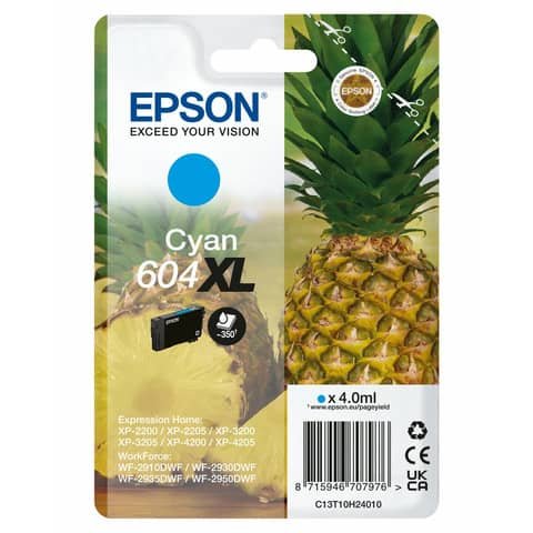 Cartuccia 604XL ciano Epson  C13T10H24010