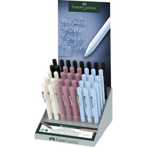 Espositore 40 penne a sfera a scatto Faber-Castell Grip 2010 Harmony colori assortiti – 243918
