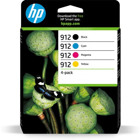 Cartuccia HP 912 nero, ciano, magenta e giallo N/C/M/G 6ZC74AE