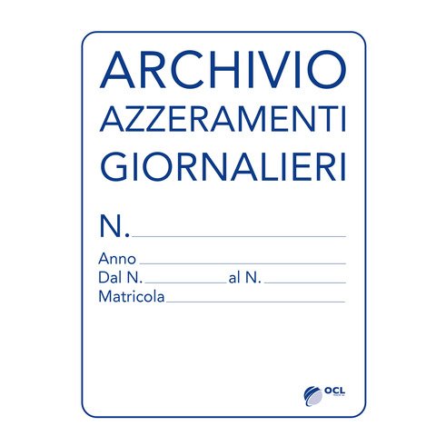 Cartellina registro azzeramenti giornalieri 31×24,5 cm O.C.L. 13 fogli – 1206