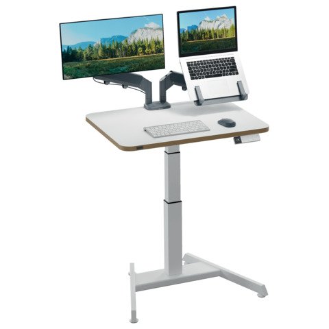 Scrivania compatta Sit – Stand elettrica Leitz Ergo bianco – 600x650x800 mm – 65340001
