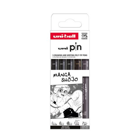Fineliner Pin Manga Shojo Uni Mitsubishi – conf. 12 pz – punte assortite M PIN ASP016