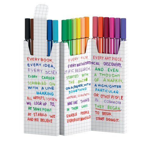 Pennarelli Stabilo Pen 68 astuccio ZigZag – tratto 1 mm – conf. 18 colori assortiti – 6818/8