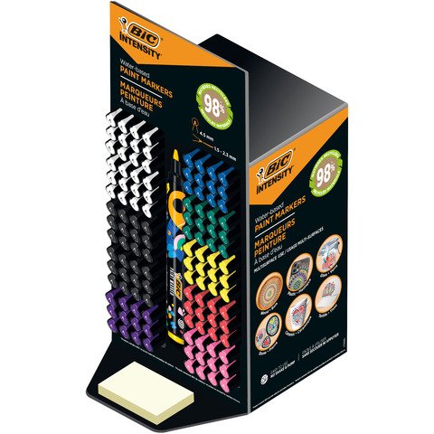 Espositore 120 BIC Intensity Paint Marker vernice a base acqua colori assortiti – 529643