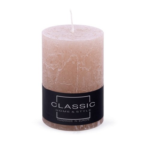 Candela a colonna rustica Donau Home 70×100 mm rosa polvere 45337111-13