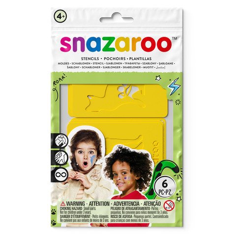 Bustina 6 Stencils misti Snazaroo fantasie assortite 1198012