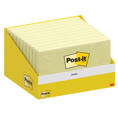 Foglietti riposizionabili Post-it® conf. 10 blocchetti da 100 ff giallo Canary 76×127 mm – 6830-CY-W10