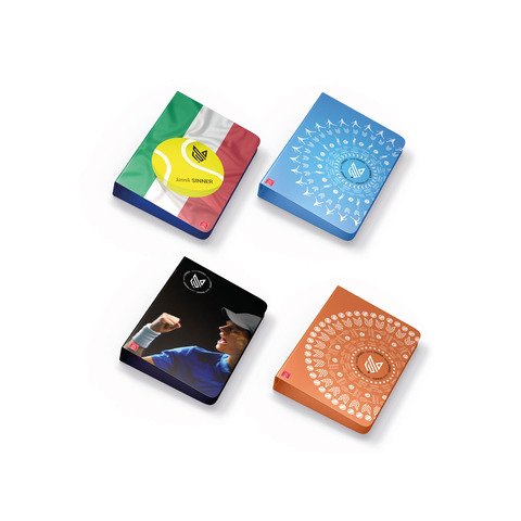 Raccoglitore 4 anelli Pigna Jannik Sinner A4 dorso 3 cm – conf. 5 pz – soggetti assortiti – 023347230