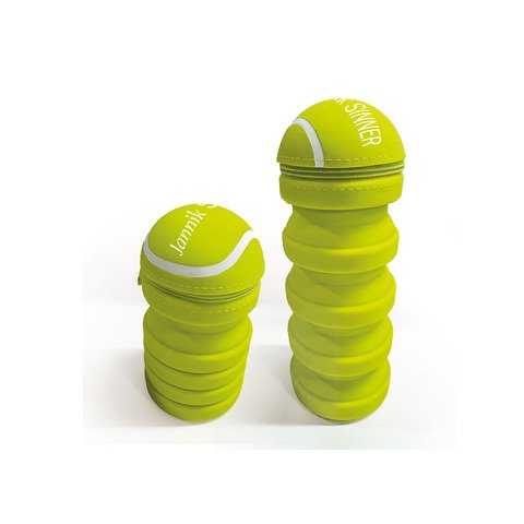 Astuccio in silicone estensibile Pigna Forma Jannik Sinner con cursore cerniera personalizzato – 6,5×6,5×18 cm –