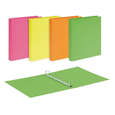 Raccoglitore Favorit 22×30 cm 4 anelli tondi Ø 30 mm – conf. 10 pz – colori assortiti linea Neon – 400198082