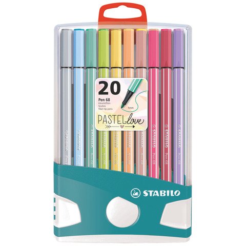 Pennarelli Stabilo Pen 68 PastelParade – tratto 1 mm – conf. 20 colori assortiti BE6820-0311