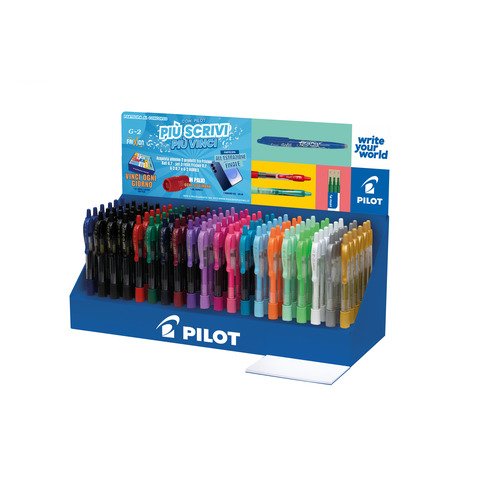 Espositore 120 penne roller con inchiostro a gel Pilot Mix Colors colori assortiti – 010158