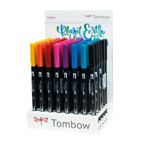 Espositore 48 pennarelli Tombow Dual Brush – 8 colori assortiti PABT-48P-A
