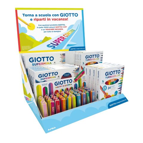Espositore 70 articoli Giotto – colori assortiti – CONCORSO A PREMI F984200