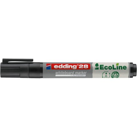 Marcatore per lavagne bianche Edding 28 EcoLine punta tonda – tratto 1,5-3 mm nero – 4-28001