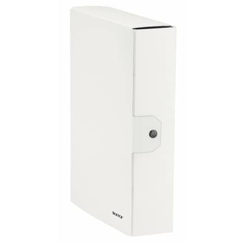 Scatola portaprogetti Leitz WOW in cartone – dorso 8 cm – formato 25×35 cm bianco metallizzato – 39670001