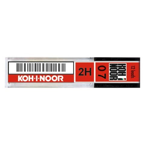 Astuccio mine per portamine KOH-I-NOOR 0,7mm – gradazione 2H 12 mine – E207-2H