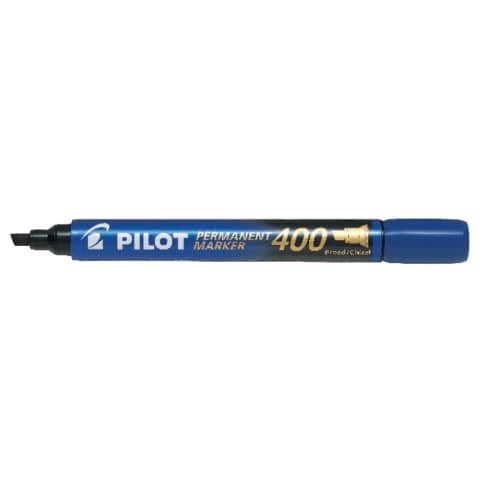 Marcatore permanente Pilot Permanent Marker 400 punta a scalpello 4,5 mm blu 2711