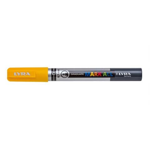 Marcatore a tempera LYRA Graduate Mark All punta tonda 0,7 mm giallo L6800007