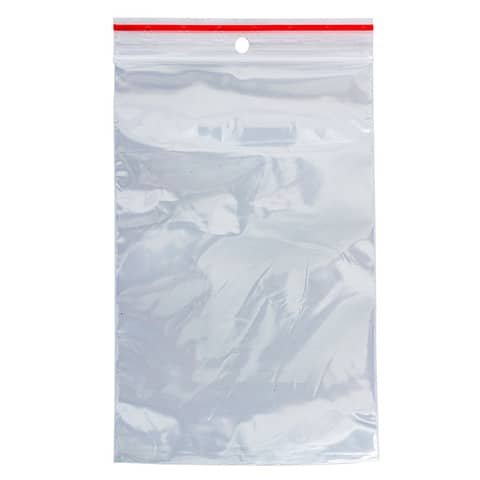 Buste trasparenti chiusura grip in LDPE 50 _m Q-Connect idonee al contatto alimentare  – conf. 1000 pz – 10×15 cm