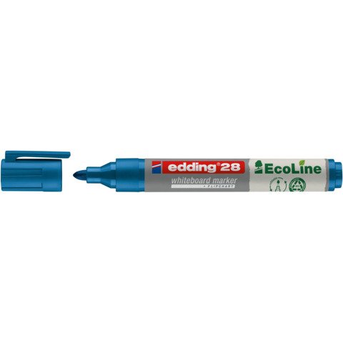 Marcatore per lavagne bianche Edding 28 EcoLine punta tonda – tratto 1,5-3 mm blu – 4-28003