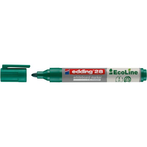 Marcatore per lavagne bianche Edding 28 EcoLine punta tonda – tratto 1,5-3 mm verde – 4-28004
