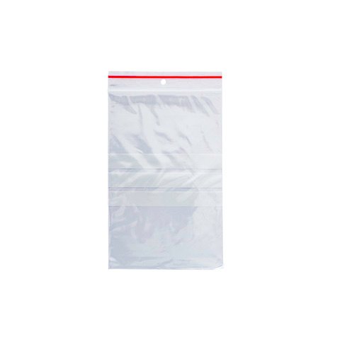 Buste trasp. chiusura grip in LDPE 50 _m Q-Connect con banda scrivibile – cont. alimentare – conf. 1000 pz – 12×18 cm