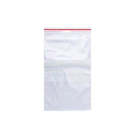 Buste trasp. chiusura grip in LDPE 50 _m Q-Connect con banda scrivibile – cont. alimentare – conf. 1000 pz – 15×25 cm
