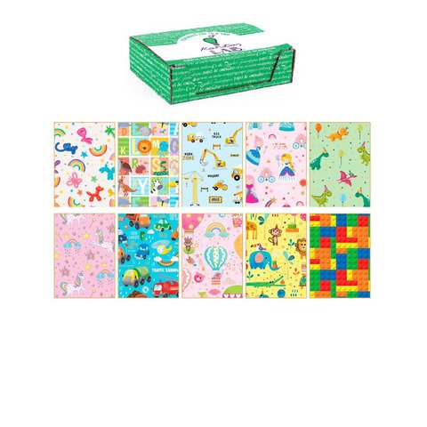 Carta regalo Kartos linea Kids 70×100 cm – conf. da 100 fogli in soggetti assortiti – 18342