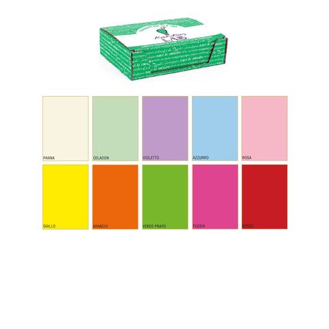 Carta regalo Kartos Glossy 70×100 cm – conf. da 100 fogli in 10 colori assortiti – 18011
