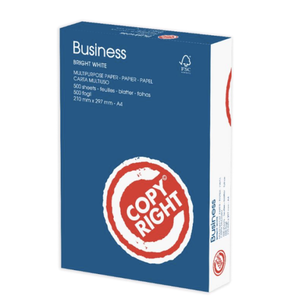 Carta per fotocopie Copy Right Business  A4 75 g/m² - risma da 500 ff
