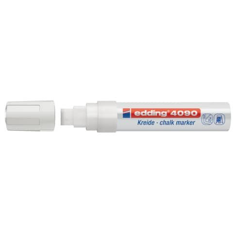 Marcatore a gesso liquido edding 4090 punta scalpello 4-15 mm bianco E-4090 049