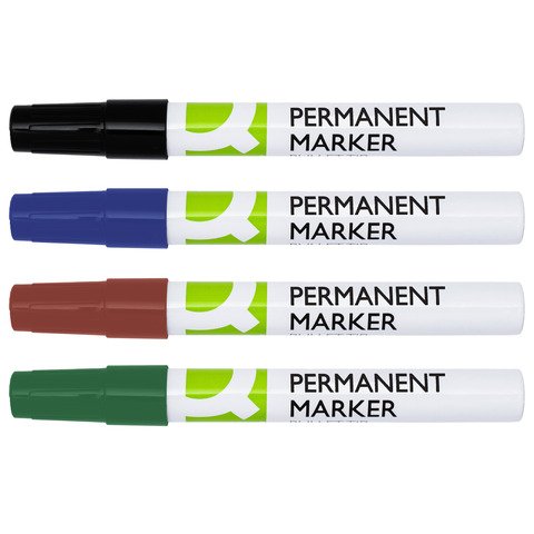 Marcatore permanente Q-Connect con fusto 4 pz – colori assortiti – KF11712