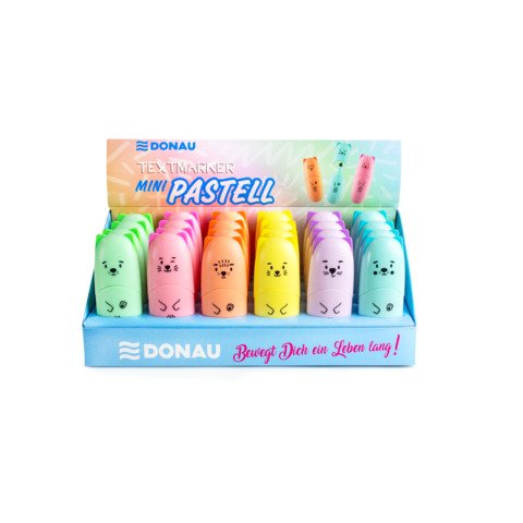 Espositore 24 mini evidenziatori Donau d pastello assortiti – 330466924