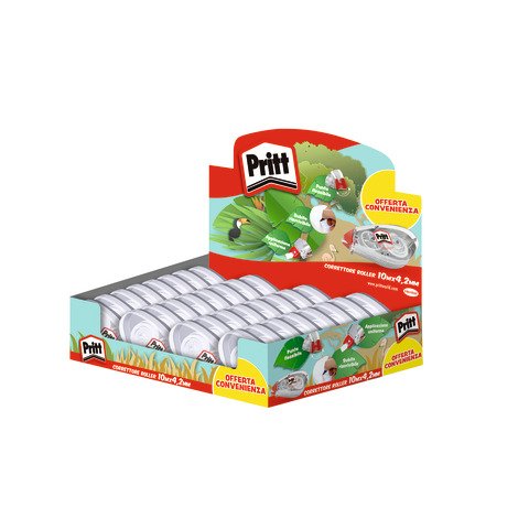 Espositore 32 correttori a nastro Pritt Compact Flex Roller – 4,2 mm x 10 m – 2971485
